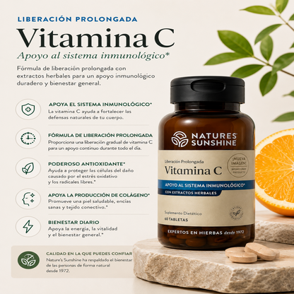 Vitamina C de Liberación Prolongada – Apoyo Inmunitario