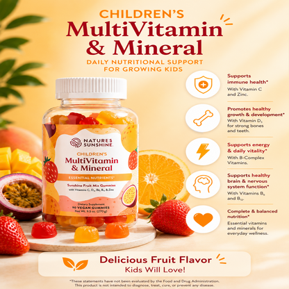 Children’s Multivitamin & Mineral Gummies – Daily Vitamins for Growing Kids | Nature’s Sunshine