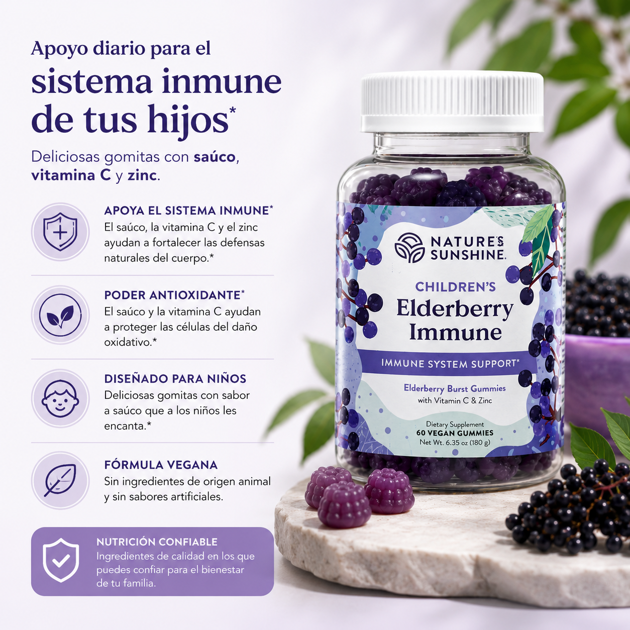 Children’s Elderberry Immune Gummies – Immune Support for Kids | Nature’s Sunshine