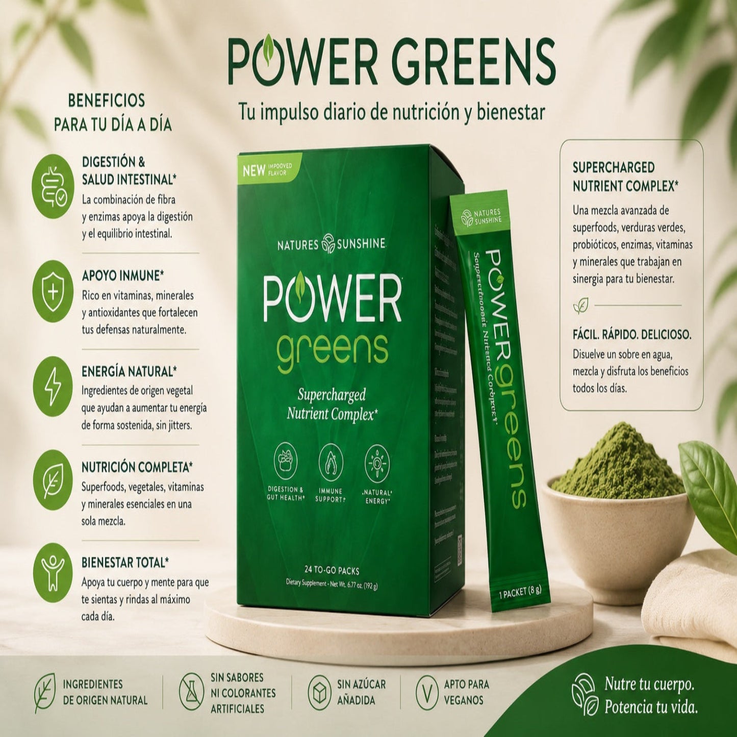 Power Greens Wholefood Performance Supplement – Nature’s Sunshine